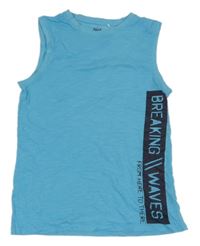 Tyrkysové tílko s nápisem Yigga