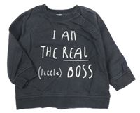 Tmavošedá mikina s nápisem La Redoute