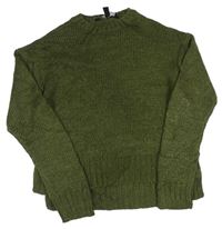 Khaki pletený svetr New Look