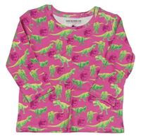 Tmavorůžové pyžamové triko s dinosaury - Jurský svět