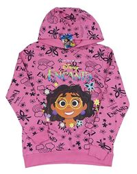 Tmavorůžová mikina s Mirabel - Encanto a kapucí zn. Disney 