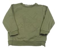 Khaki mikina s letadlem Tu