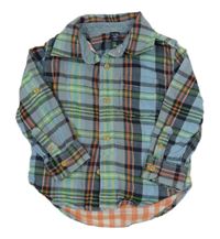 Světlemodro-tmavomodro-kostkovaná košile GAP