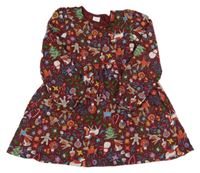 Mahagonové vánoční šaty s obrázky Next