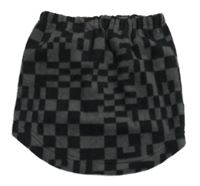 Tmavošedo-černý vzorovaný fleecový nákrčník H&M