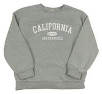 Šedá melírovaná mikina s nápisy SHEIN