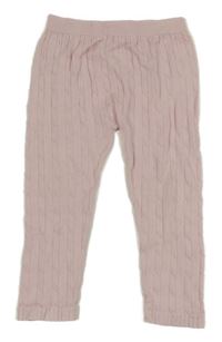 Světlerůžové žebrované vzorované legíny YD