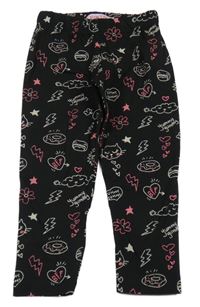 Černé capri legíny s obrázky EBITA