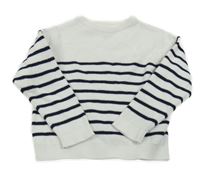Bílo-černý pruhovaný oversize svetr KIABI