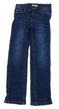 Tmavomodré skinny teplákové rifle GÉMO