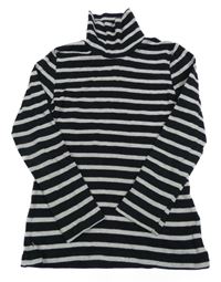 Černo-světlešedý pruhovaný rolák H&M