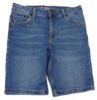 Modré teplákové riflové kraťasy Denim Co.