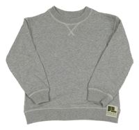 Šedá melírovaná mikina s nášivkou H&M