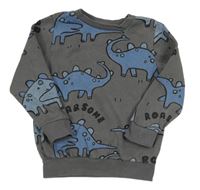 Šedá mikina s dinosaury F&F