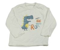 Smetanové triko s dinosaurem
