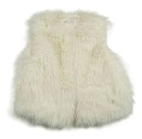 Krémová kožešinová podšitá vesta zn. Shein
