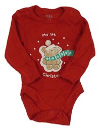 Červené body s medvědem M&S