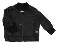 Černá koženková podšitá bunda Primark