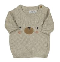 Béžový svetr s medvědem F&F