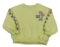 Limetková oversize mikina s Minnie Next