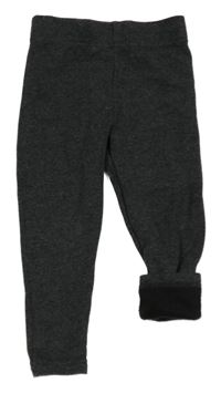 Tmavošedé melírované zateplené legíny Primark