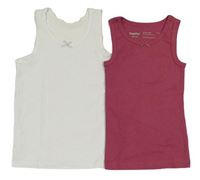 2x košilka - vínová + bílá