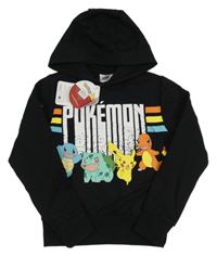 Nové - Černá mikina s Pokémony a kapucí