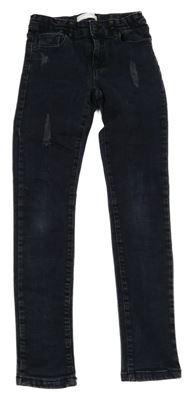 Tmavomodré skinny rifle s prošoupáním Zara