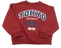 Vínová mikina s nápisem Primark