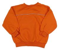 Červená oversize mikina s pruhem George