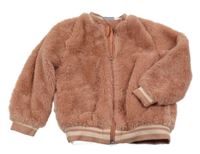 Starorůžová kožešinová podšitá bunda Lupilu