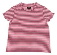 Fuchsiovo-bílé pruhované tričko OVS