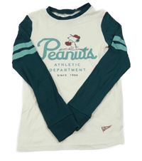 Smetanovo-tmavozelené triko se Snoopym H&M