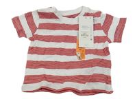 Nové - Bílo-červené pruhované tričko Primark
