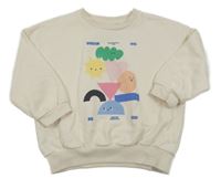 Světlebéžová oversize mikina s obrazci George