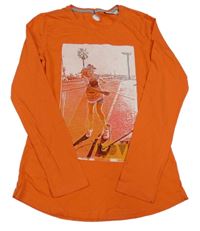 Jahodové triko s dívkou Tom Tailor