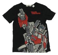 Černé tričko s Transformers H&M