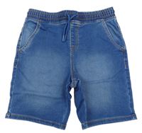 Modré teplákové riflové kraťasy Denim Co.