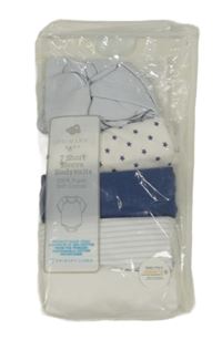Nové - 5x body - světlemodré + bílé s hvězdami + tmavomodré + bílo-světlemodré pruhované + bílé Primark