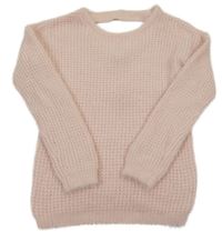 Růžový vzorovaný chlupatý svetr Primark