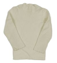 Smetanový lehký žebrovaný svetr zn. Nutmeg