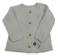 Nové - bílý propínací svetr Dunnes 