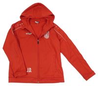 Černá sportovní funkční propínací mikina s nápisem a kapucí jako