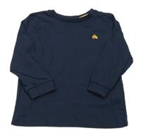 Tmavomodré triko s výšivkou Matalan