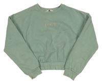 Zelená crop mikina s nápisem George