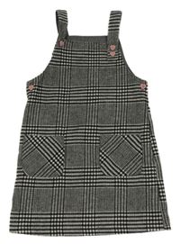 Černo-šedé kostkované úpletové laclové šaty Nutmeg