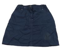 Tmavomodrá plátěná sukně kids