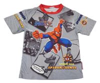 Šedé sportovní tričko se Spidermanem 