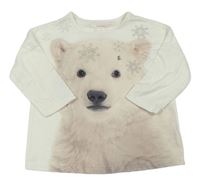 Smetanové triko s ledním medvědem Tu