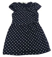 Tmavomodrá puntíkatá tunika H&M